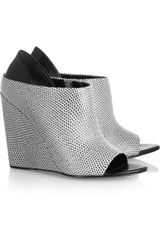 Alexander Wang Snake-effect Leather Wedges