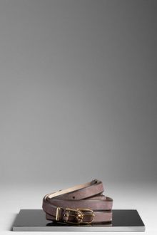 Burberry Framed Leather Double Buckle Belt - Lyst