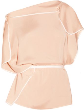 Chloé Draped Sateen Top - Lyst