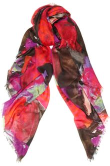 Christopher Kane Floralprint Modal and Cashmereblend Scarf - Lyst