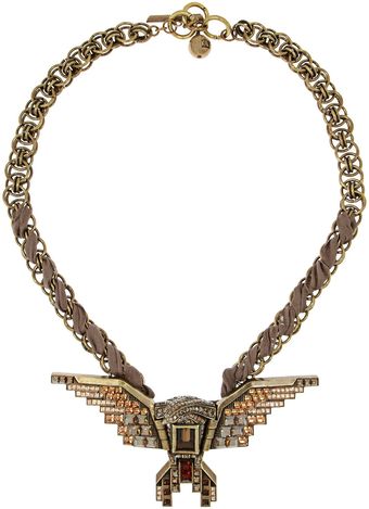 Lanvin Glass Crystal Eagle Necklace - Lyst