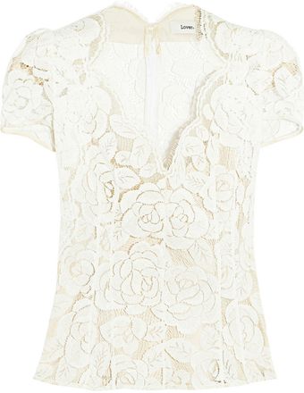 Lover Rosebud Lace Top - Lyst