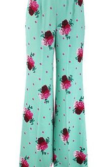Marc Jacobs Side Zip Palazzo Floral Pant - Lyst