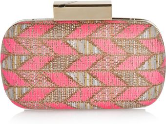Matthew Williamson Chevronweave Goldtone Box Clutch - Lyst