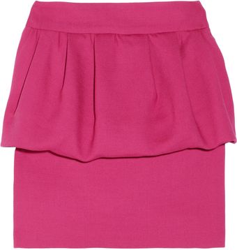 Milly Twill Peplum Skirt - Lyst