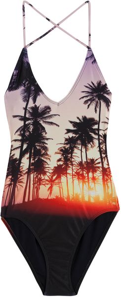 We Are Handsome Palm Print One Piece - Lyst