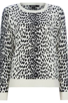 DKNY Printed Sweater - Lyst