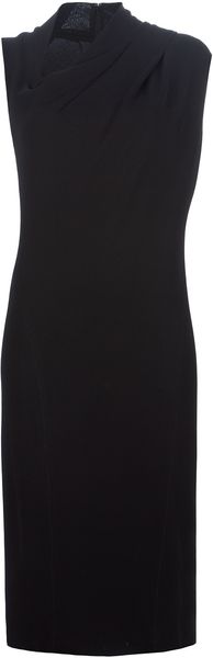 Donna Karan New York Asymmetric Neck Dress - Lyst