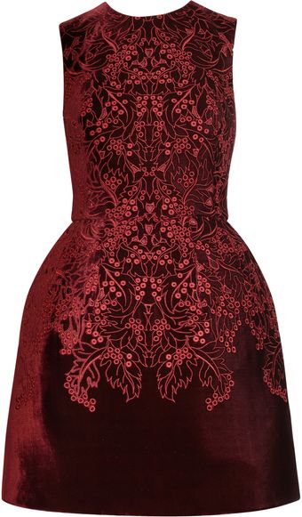 McQ by Alexander McQueen The Broderie Anglaise Velvet Bell Dress - Lyst