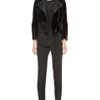 3.1 Phillip Lim Motorcycle Jacket with Leather Panels in Black in Black - Lyst