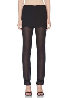 3.1 Phillip Lim Slim Leg Trouser with Skirt Overlay in Black - Lyst