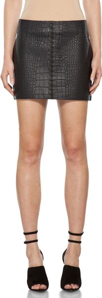 Alexander Wang Lace Detail Mini Skirt in Black - Lyst