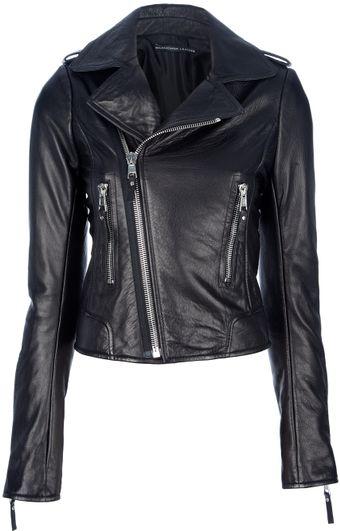 Balenciaga Cropped Leather Jacket - Lyst
