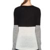 Enza Costa Cashmere Colorblock V Neck Sweater in Black Grey Bleach in Black - Lyst