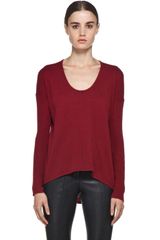 Helmut Lang Helmut Soft Wool Blend Sweater in Red