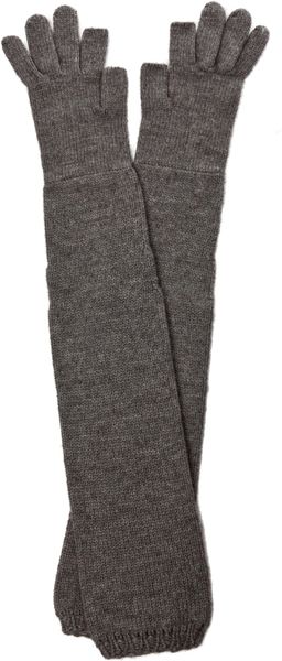 Rick Owens Ala Gloves in Light Grey - Lyst