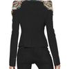 Alexander Mcqueen Jewelled Leaf Viscose Crepe Jacket in Black - Lyst