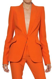 Alexander McQueen Leaf Viscose Crepe Jacket - Lyst