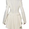 Alexander Mcqueen Ruffled Leaf Viscose Crepe Coat in White - Lyst