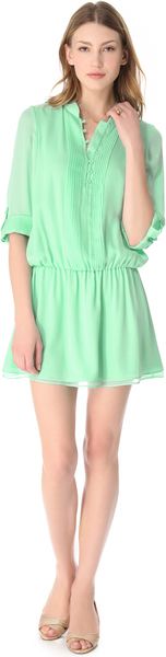 Alice + Olivia Tavi Pintuck Dress - Lyst