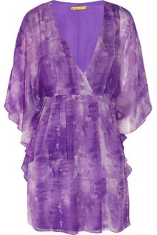 Alice + Olivia Spencer Printed Stretchsilk Georgette Dress - Lyst
