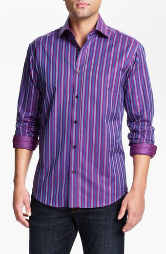 Bugatchi Uomo Shaped Fit Sport Shirt - Lyst