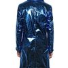Burberry Prorsum Metallic Paper Silk Oversize Trench Coat in Blue for Men - Lyst