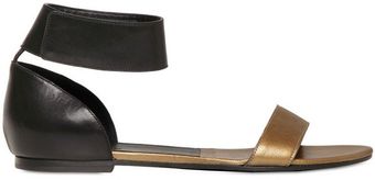Chloé Two Tone Metallic Leather Flats - Lyst
