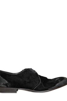 Dolce & Gabbana Milano Stone Washed Velvet Laceup Shoes - Lyst