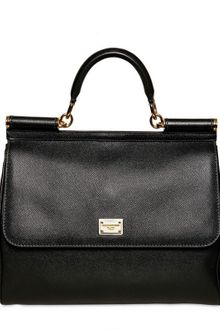 Dolce & Gabbana Miss Sicily Saffiano Leather Top Handle - Lyst