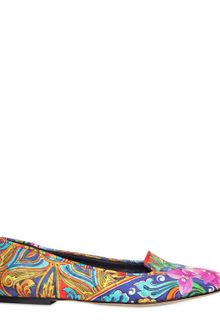 Dolce & Gabbana 10mm Scarf Print Twill Loafers - Lyst