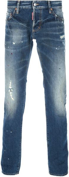 DSquared2 Distressed Skinny Jean - Lyst