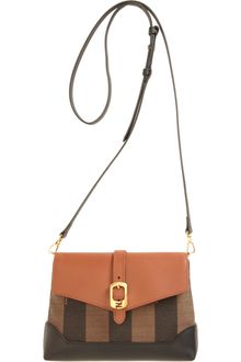 Fendi Mini Pequin Stripe Messenger - Lyst