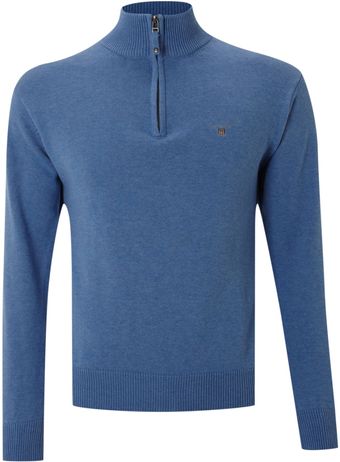 Gant Half Zip Through Jumper - Lyst