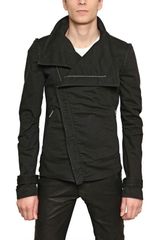 Gareth Pugh Stretch Denim Zip Up Vest Jacket