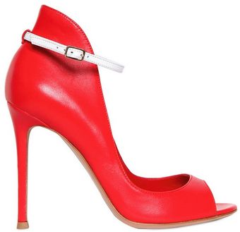 Gianvito Rossi 110mm Nappa Leather Open Toe Pumps - Lyst