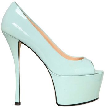 Giuseppe Zanotti 150mm Patent Open Toe Pumps - Lyst
