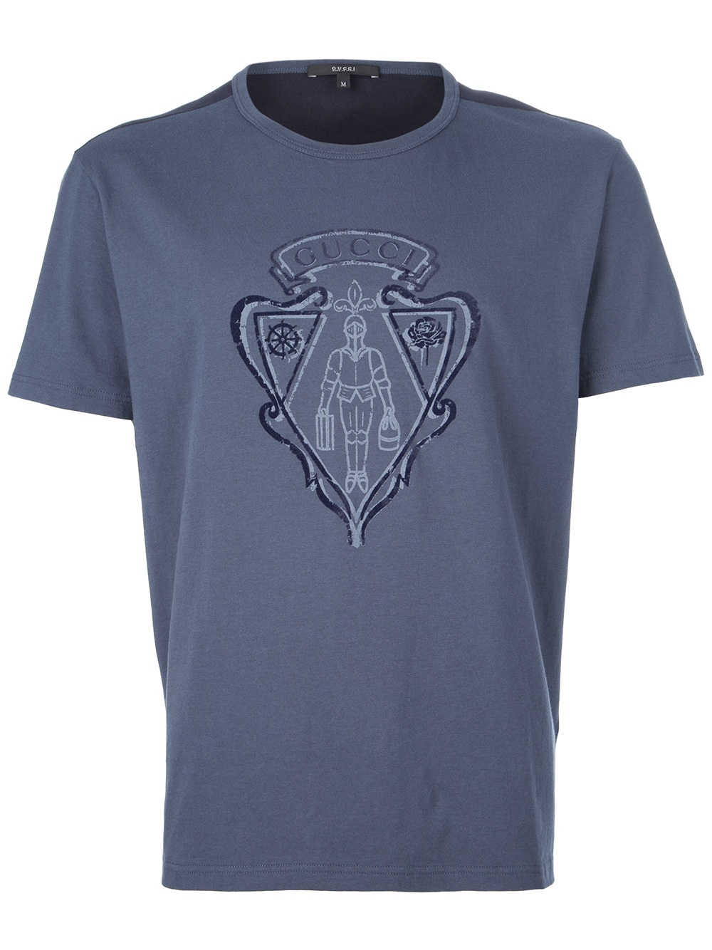 Gucci Printed T-Shirt in Blue for Men | Lyst