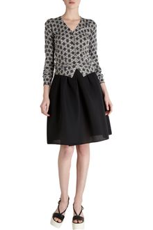 Jil Sander Navy Geometric Daisy Cardigan - Lyst