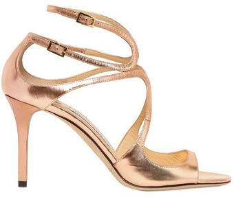 Jimmy Choo 85mm Yvette Mirror Leather Sandals - Lyst