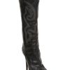 Lanvin 130mm Embroidered Leather Boots in Black - Lyst