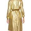Lanvin Washed Laminated Cotton Canvas Trench in Gold - Lyst