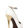 Lanvin 130mm Mirrored Heel Leather Pumps in Beige (white) - Lyst