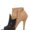 Maison Martin Margiela 100mm Two Tone Leather Open Toe Boots in Black (camel) - Lyst