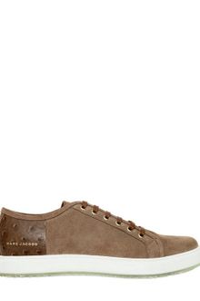 Marc Jacobs Suede Leather Print Sneakers - Lyst