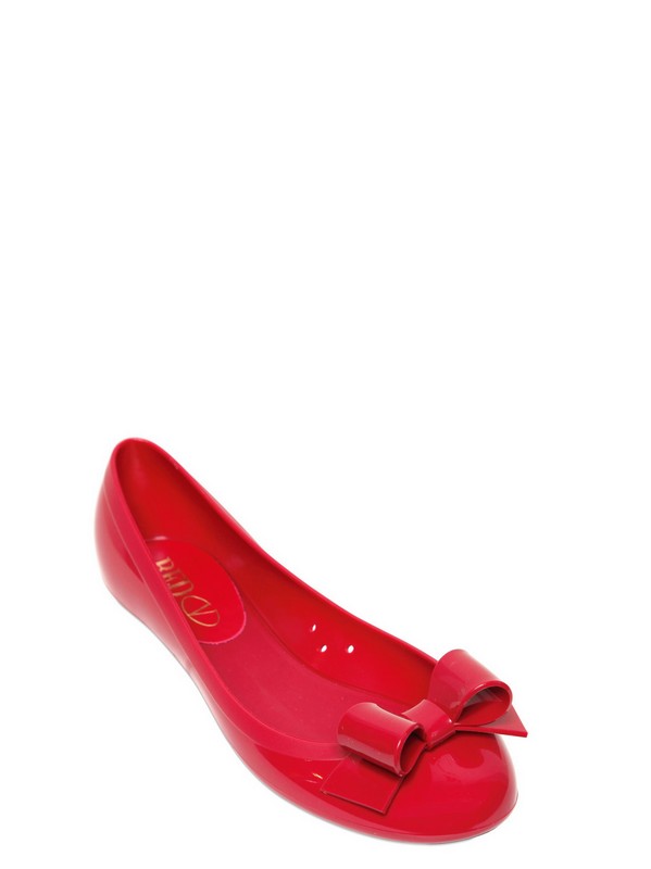 Shoeniverse: Red Valentino Red Rubber Ballerina Flats