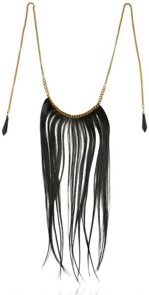 Tom Rebl Hair and Metal Necklace - Lyst