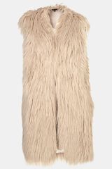 Topshop Faux Goat Fur Vest