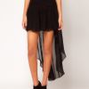 Asos Collection  Skirt with High Low Hem in Black - Lyst