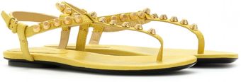 Balenciaga Giant Leather Sandals - Lyst